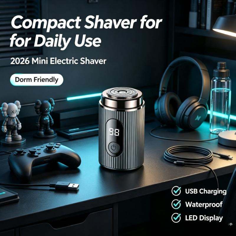 Mens Grooming Travel Kit - 2026 Alat Cukur Elektrik Mini Portabel