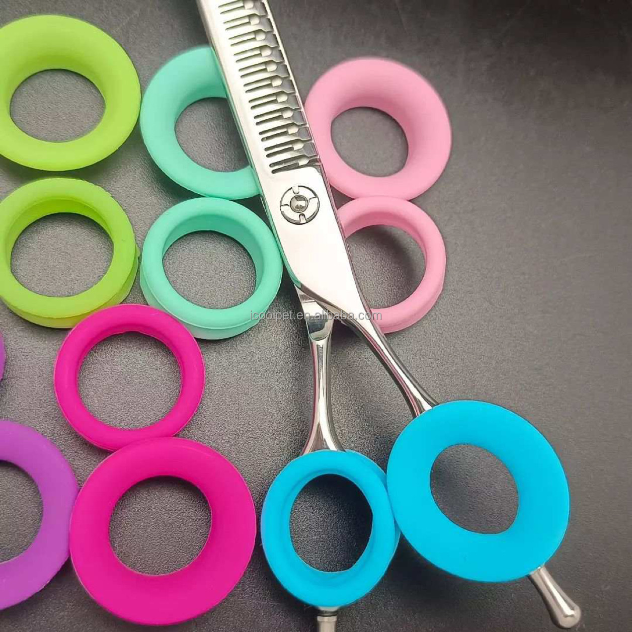 Grooming Scissors - 16 Pis, Gunting Karet Silikon untuk