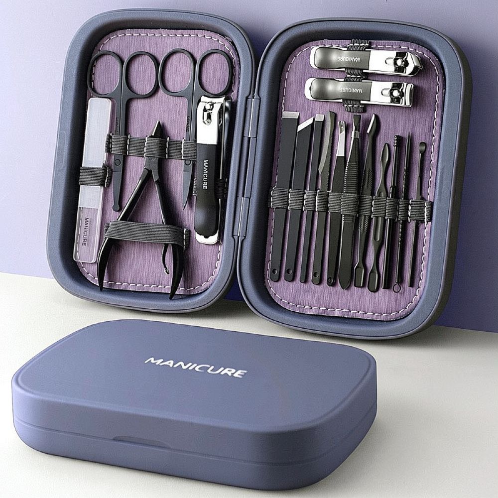 Mens Grooming Travel Kit - Set Gunting Kuku Profesional, Peralatan Manikur