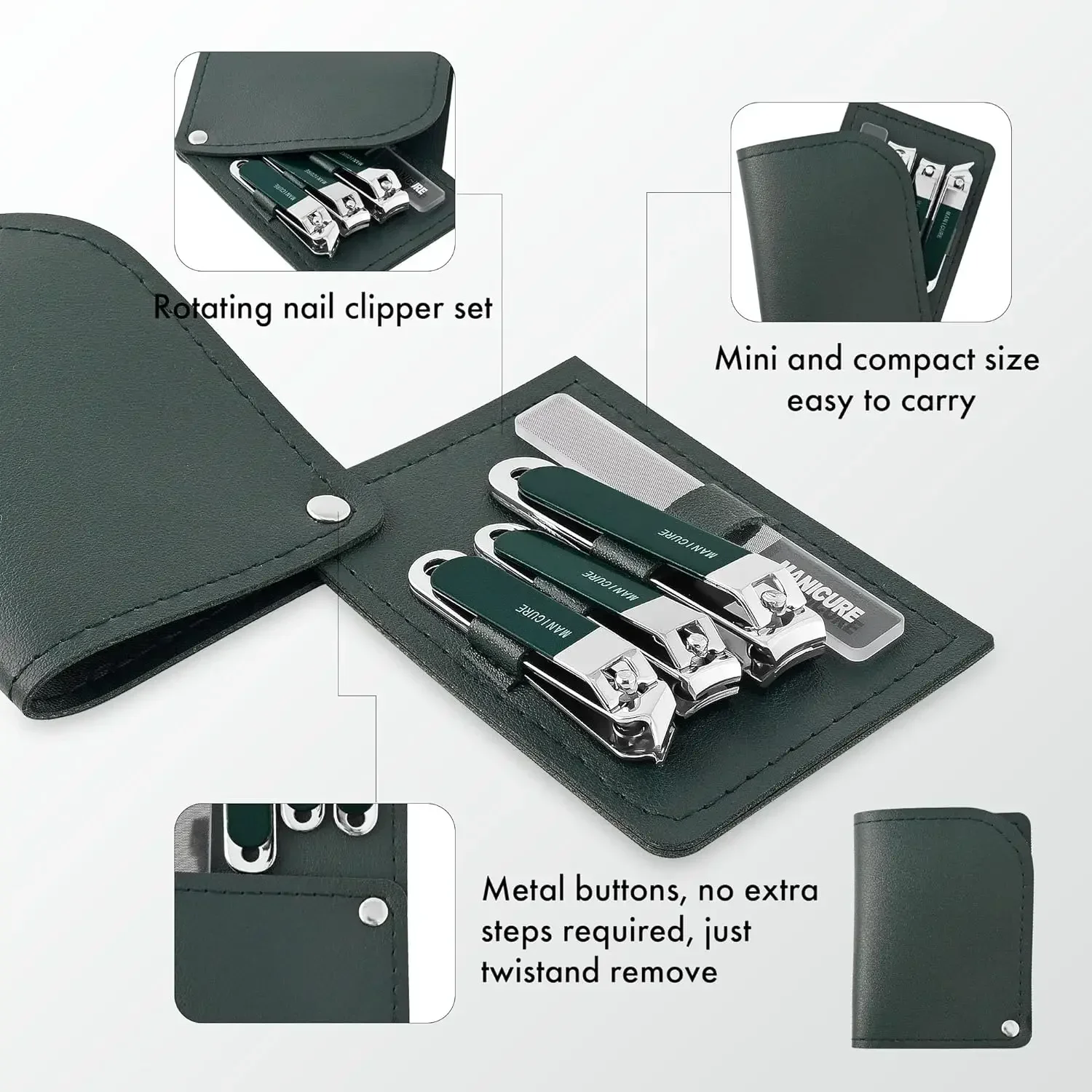 4 Buah Gunting Kuku Pria/Wanit - Mens Grooming Travel Kit ulasan dan harga