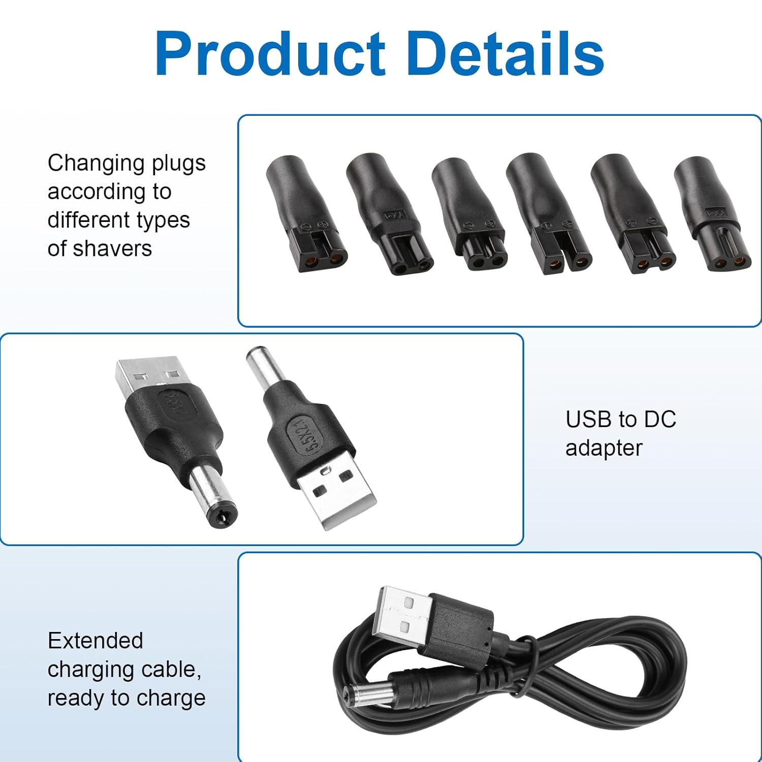 Brangdy 8 Buah Kabel Daya Peng - Beard Trimmer ulasan dan harga