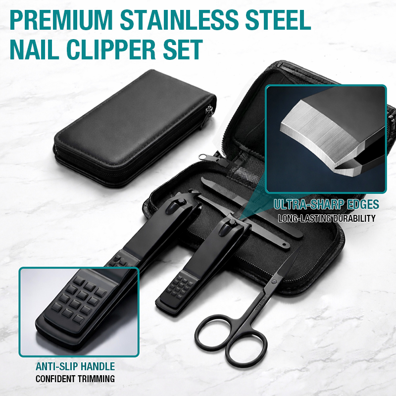 Set Gunting Kuku Portabel 6-IN - Mens Grooming Travel Kit ulasan dan harga