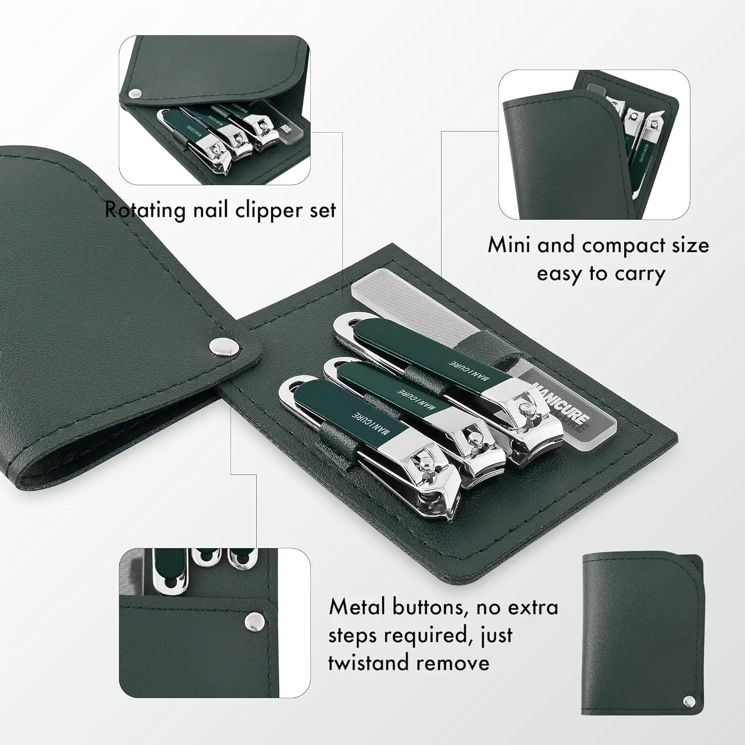 4 Buah Kit Gunting Kuku Profes - Mens Grooming Travel Kit ulasan dan harga