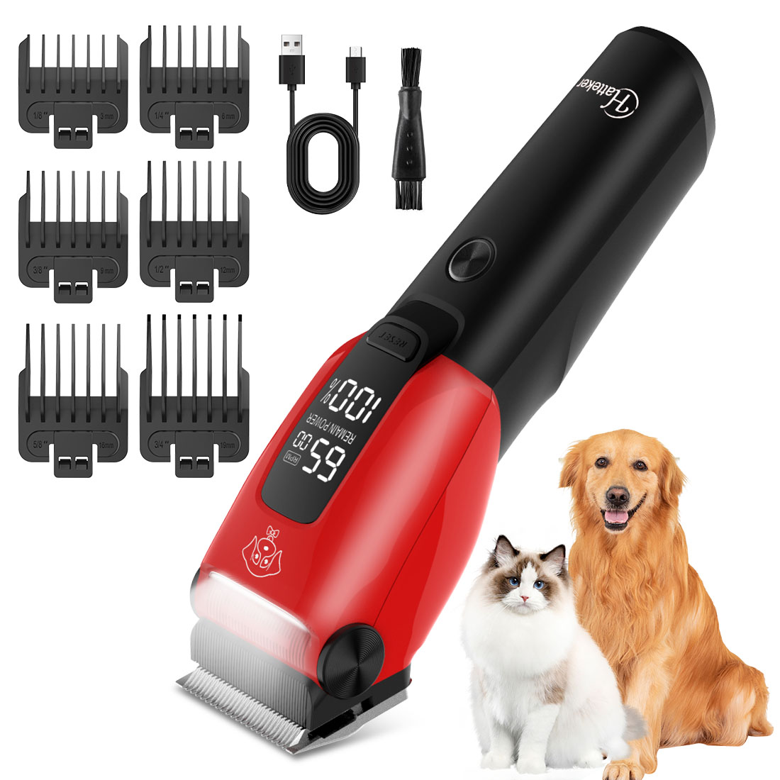 Hatteker Alat Cukur Bulu Hewan - Grooming Kit ulasan dan harga