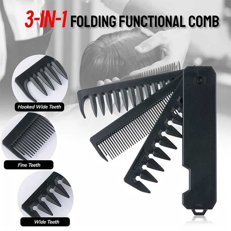 Sisir Jenggot Lipat 3-in-1 unt - Mens Grooming Travel Kit ulasan dan harga