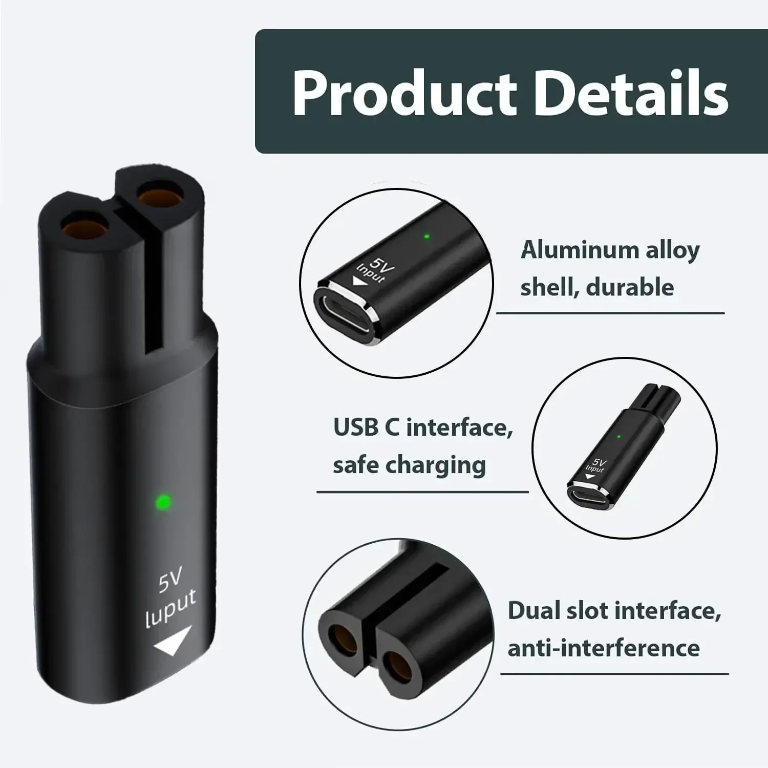 Adaptor Pengisi Daya Tipe-C 5V - Body Trimmer ulasan dan harga