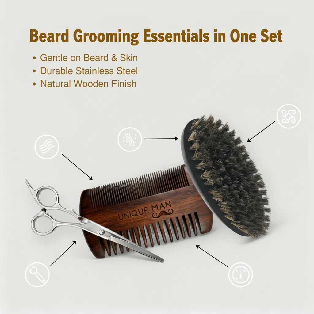 Set Jenggot Pria UNIK MAN, Sik - Grooming Kit ulasan dan harga