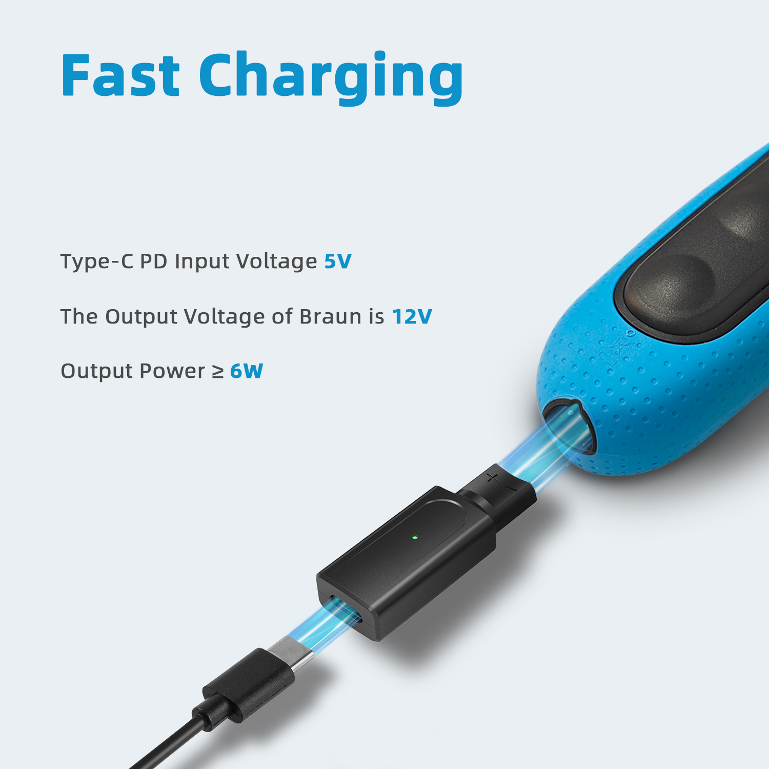 Brangdy 12V Tipe-C Adaptor Ala - Beard Trimmer ulasan dan harga
